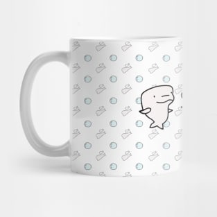 CUTE ANIMAL BELUGA WHALE WITH BACKGROUND ACCESSORIES VER Mug